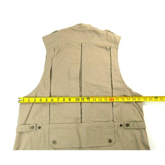 Humvee by CampCo Tan Khaki Safari Outdoor Fishing Photo Vest Mens Size Small - Picture 5 of 7